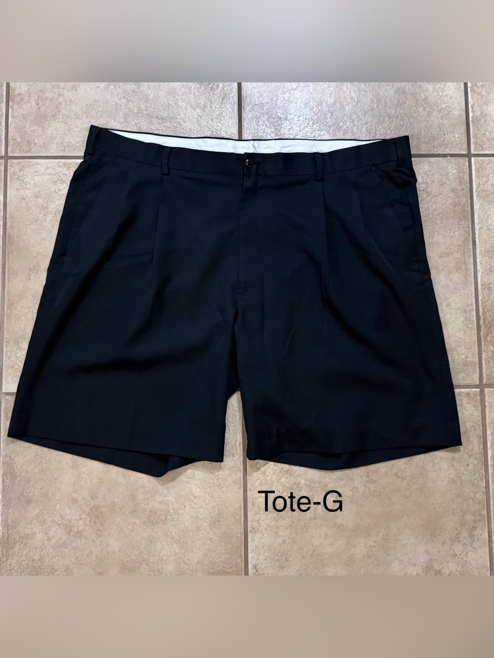 Alan Flusser Black Flat Front Men’s Shorts